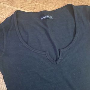 Two Abercrombie Black Tee Tops